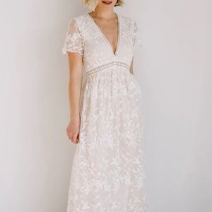 Baltic Born Ada White Lace Maxi Dress
